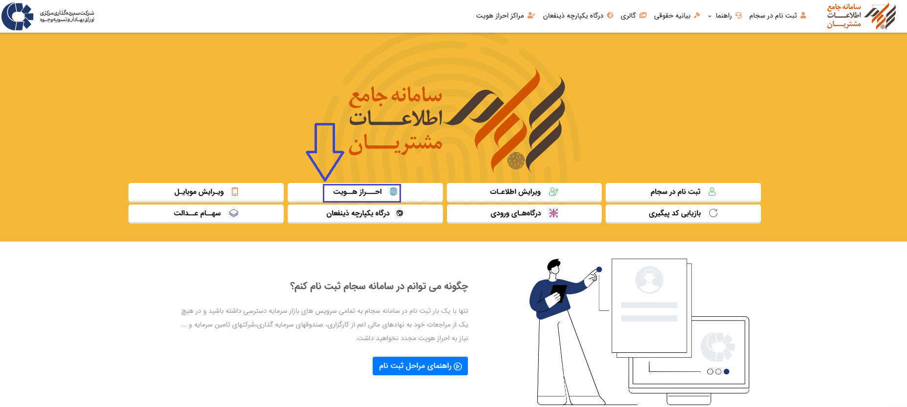 احراز هویت در سجام